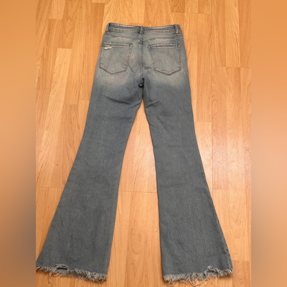 Altar'd State Flare Raw Hem Crossover Waist Size 27 💫 - Picture 3 of 7